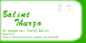 balint thurzo business card